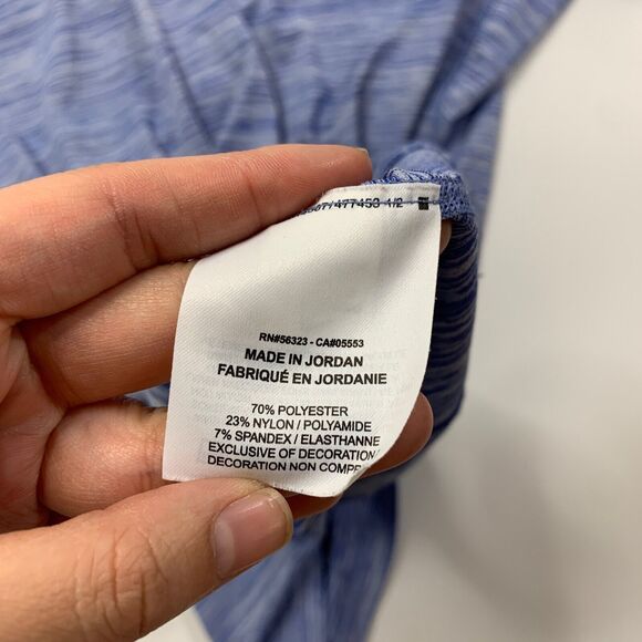 Nike Pro T Shirt Mens XL Extra Large SLIM Fit Blue Spacedye Dri Fit Training Gym - Picture 9 of 12